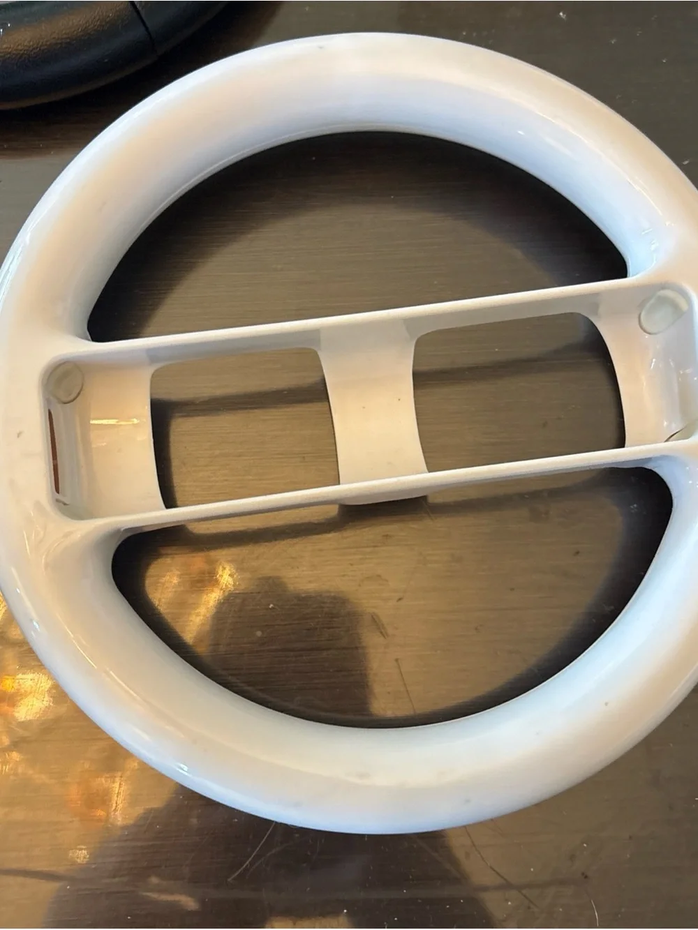 Nintendo White and Black Wii Mario Kart Steering Wheel Set